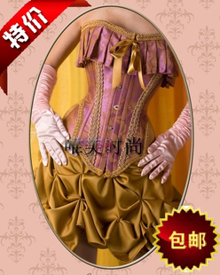 新款 礼服塑身衣corse钢骨束身衣女收腹 宫廷钢骨束腰宫廷马甲欧式
