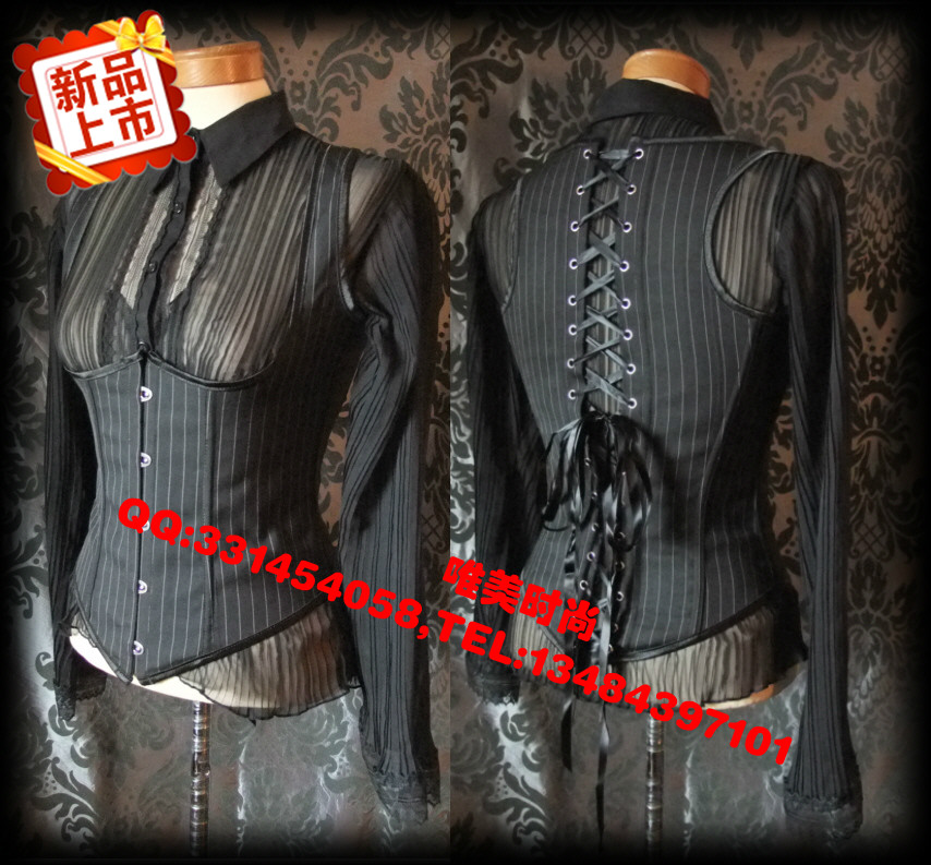 实拍钢骨定制束腰哥特corset收腹塑腰腰封束身衣宫廷马甲女塑身衣