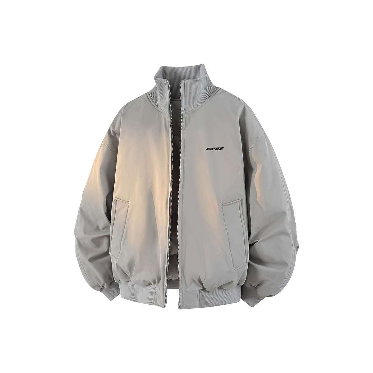 PRESSURE美式复古高街简约保暖宽松休闲立领夹克棉服外套男女同款