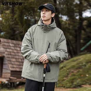 VIISHOW男生羽绒服冬季加厚90%鸭绒冲锋衣户外防风登山运动男外套