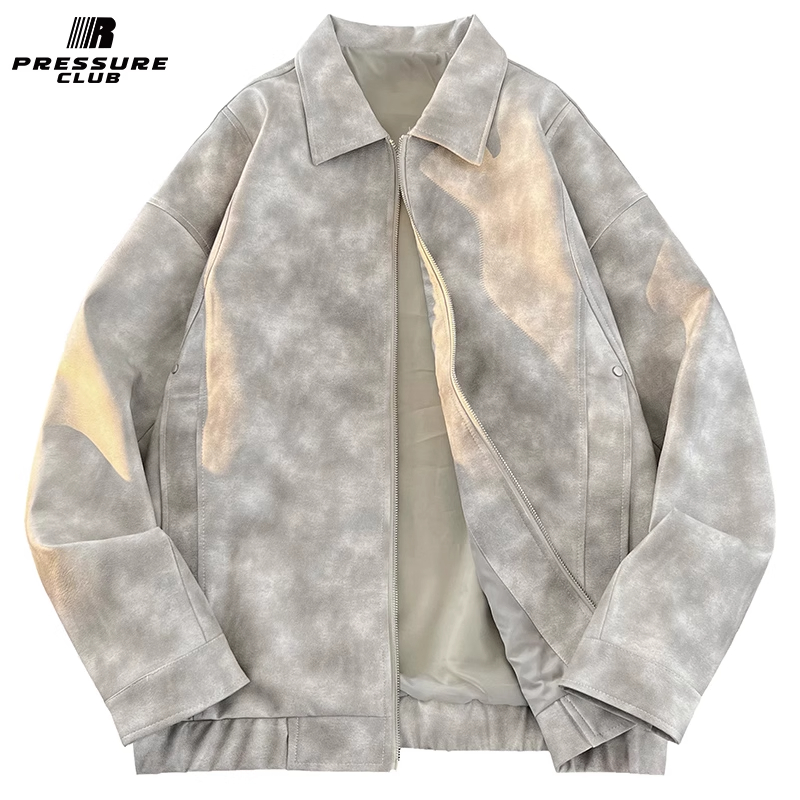PRESSURE美式复古做旧工装高街设计拼接柳丁户外渐变简约休闲夹克