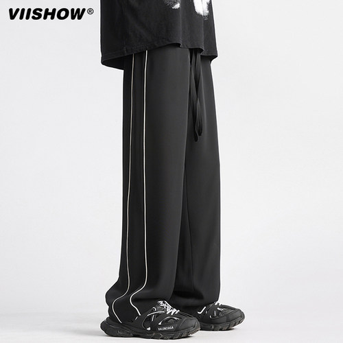 VISHOW冰丝防晒裤子男生夏季薄款直筒宽松卫裤速干运动休闲长裤