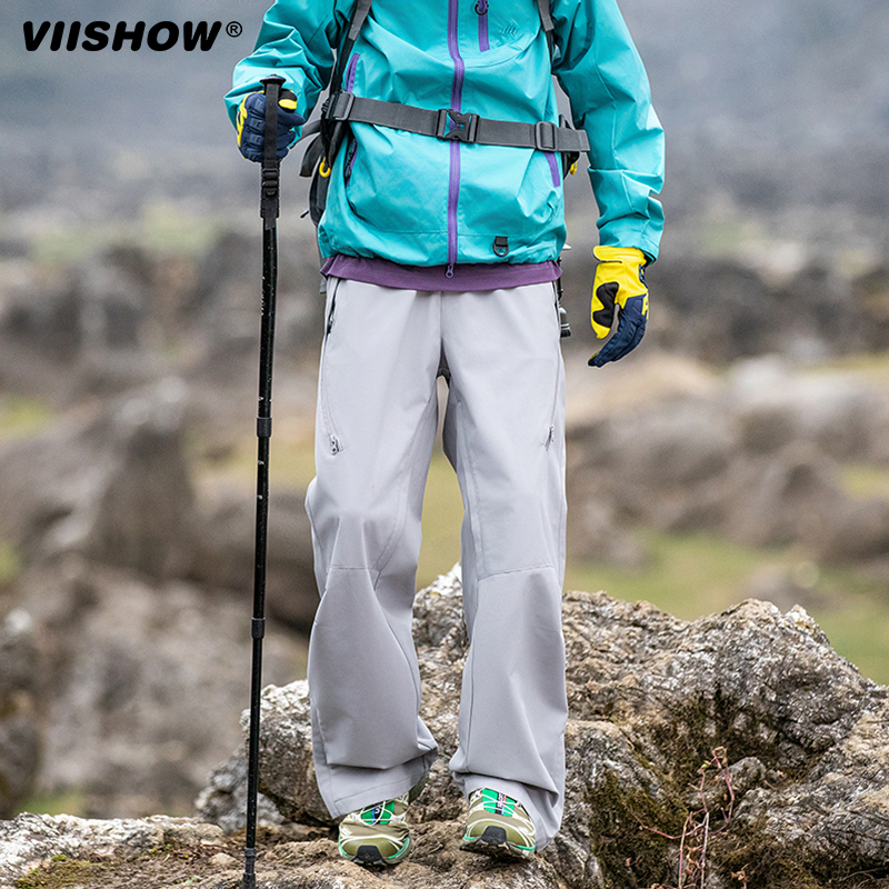 VIISHOW休闲裤男2025春季新款青少年户外工装潮牌登山运动冲锋裤