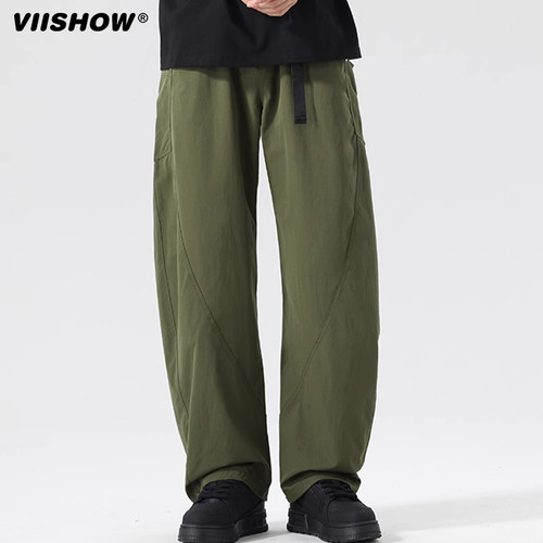 VIISHOW美式直筒休闲裤男2025春秋季新款休闲高级宽松裤子男生