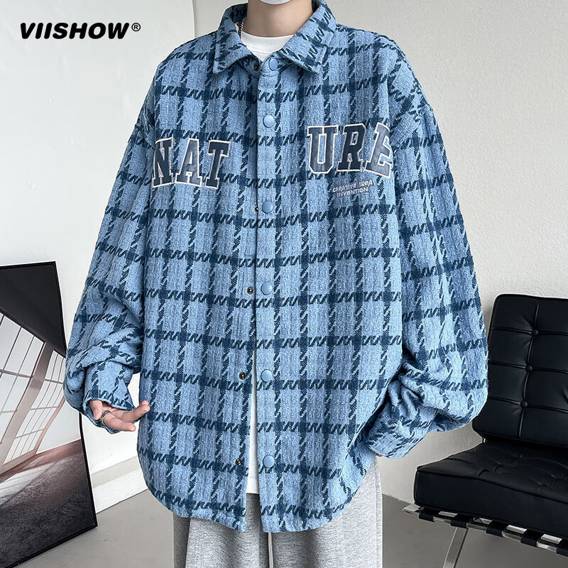 VIISHOW小香风夹克外套男秋港风休闲版潮流男生百搭ins港风衣服