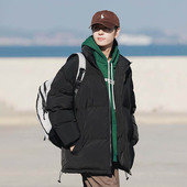 VISHOW冬季 棉衣男棉袄加厚情侣ins纯色百搭棉服立领保暖面包服男