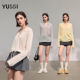 YUSSI2026春夏凉感亚麻针织衫 女POLO领上衣宽松百搭休闲防晒T恤潮