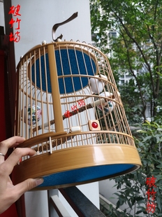 川笼画眉鸟笼 手工竹子笼 四川成都笼子 全套包邮贴青笼