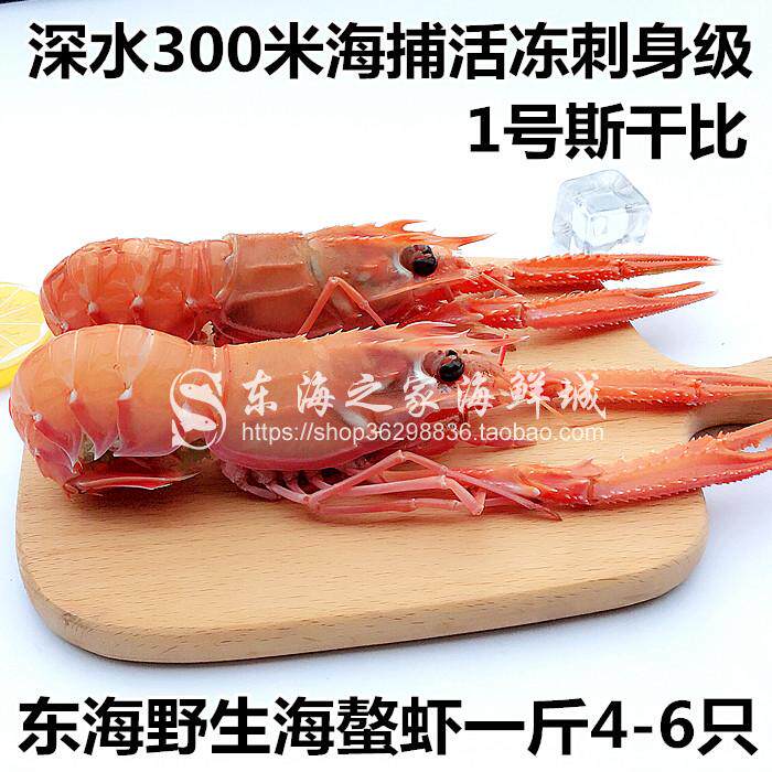 顺丰包邮东海螯虾1号刺身级海鳌虾新鲜深海虾鲜活冷冻小龙虾日料