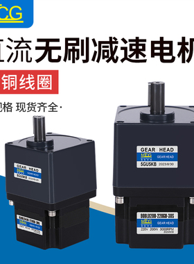 无刷调速减速电机120W200W400W高压220V低于24V48V可调速恒扭矩