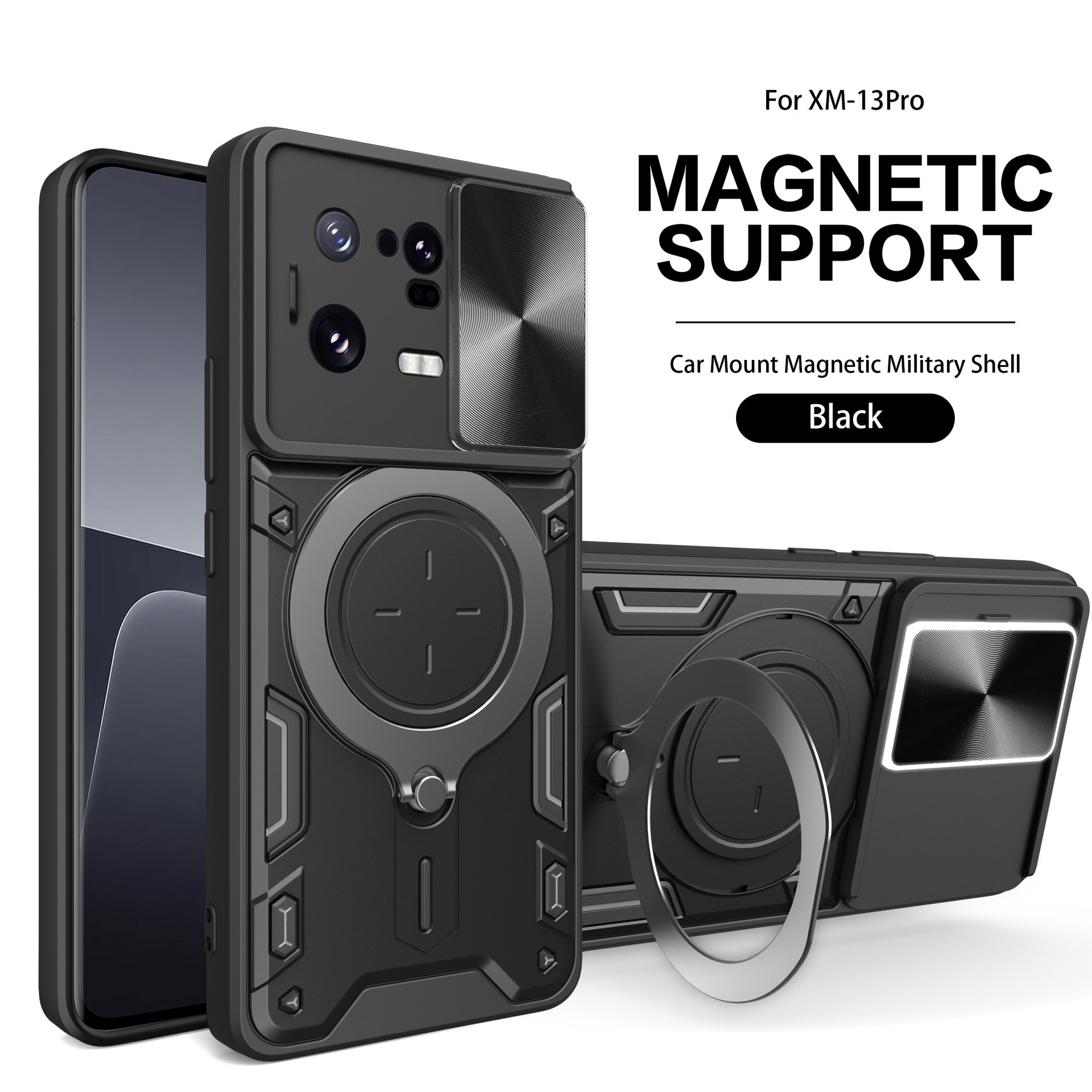 适用小米17ProMax 磁吸手机壳小米17支架POCO X7Pro保护套跨境 for Xiaomi 17 Pro Max Case
