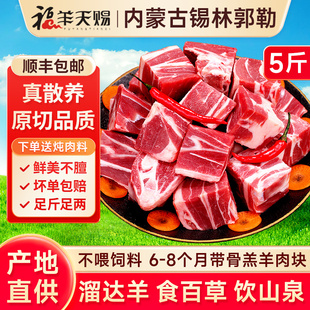 带骨羔羊肉块5斤内蒙古锡林郭勒羊肉新鲜羊排羊腿羊蝎子生鲜