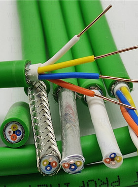 4芯工业以太网总线电缆 profinet type a类型 4*22awg/1 pvc绿色