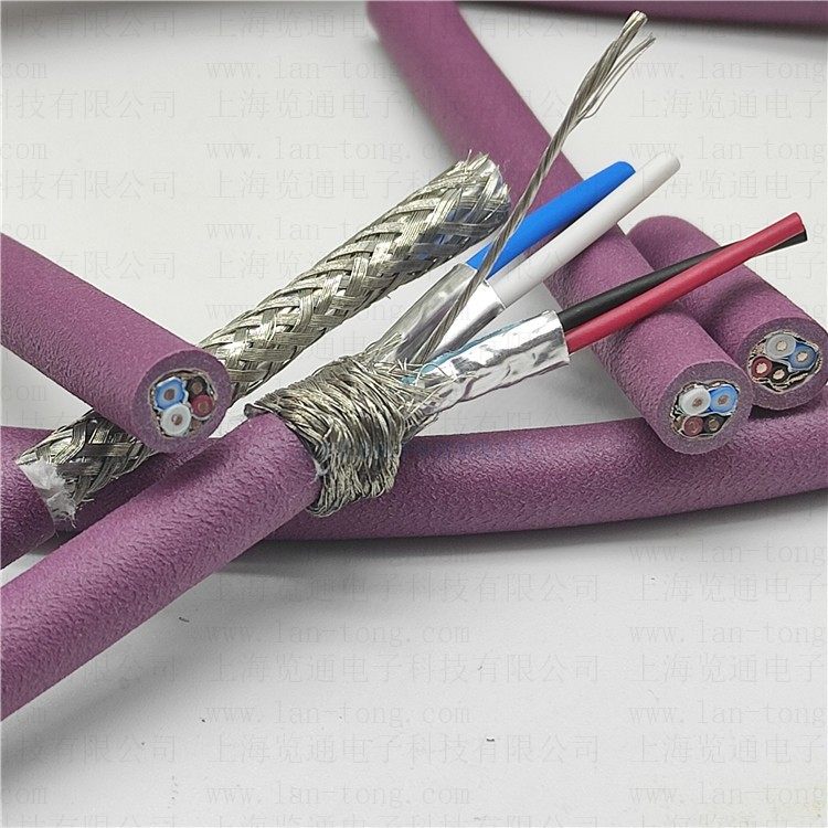 DeviceNet FD PUR机器人5芯屏蔽高柔性拖链总线电缆 DNET通讯线缆