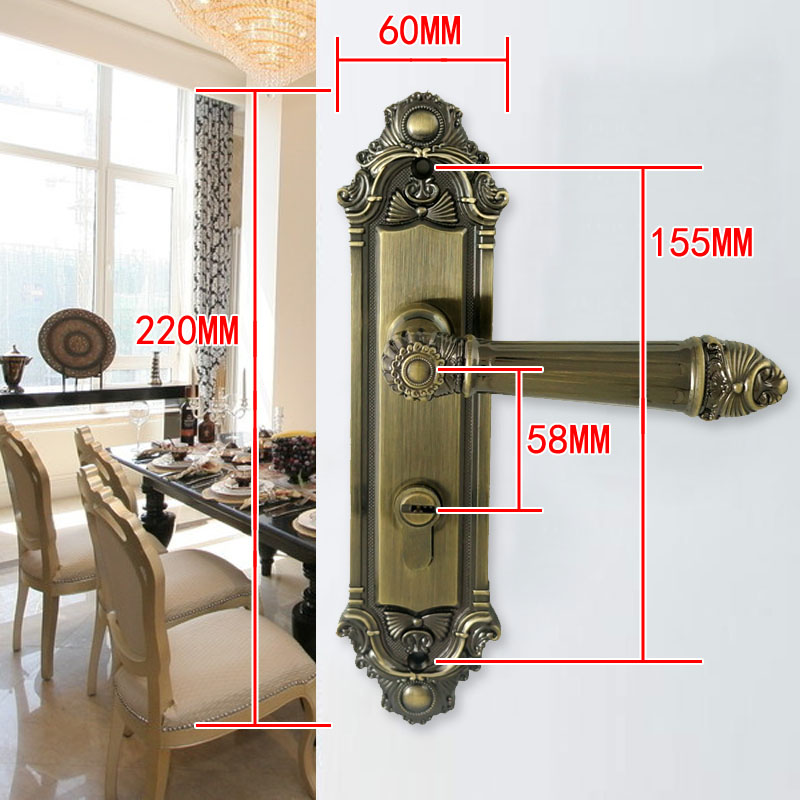 欧式复古房门锁通用型卧室木门锁