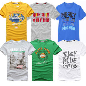 9.9元包邮 MBSKY 短袖印花 纯棉 t恤