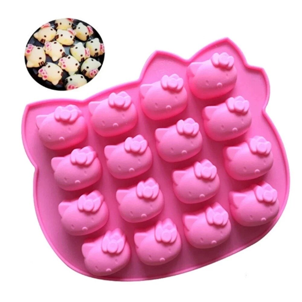 可爱HelloKitty冰块模具制冰冰格硅胶软自制婴儿辅食巧克力食品级