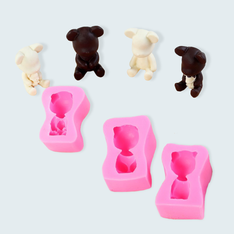 暴力熊抱爱心熊立体告白小熊翻糖