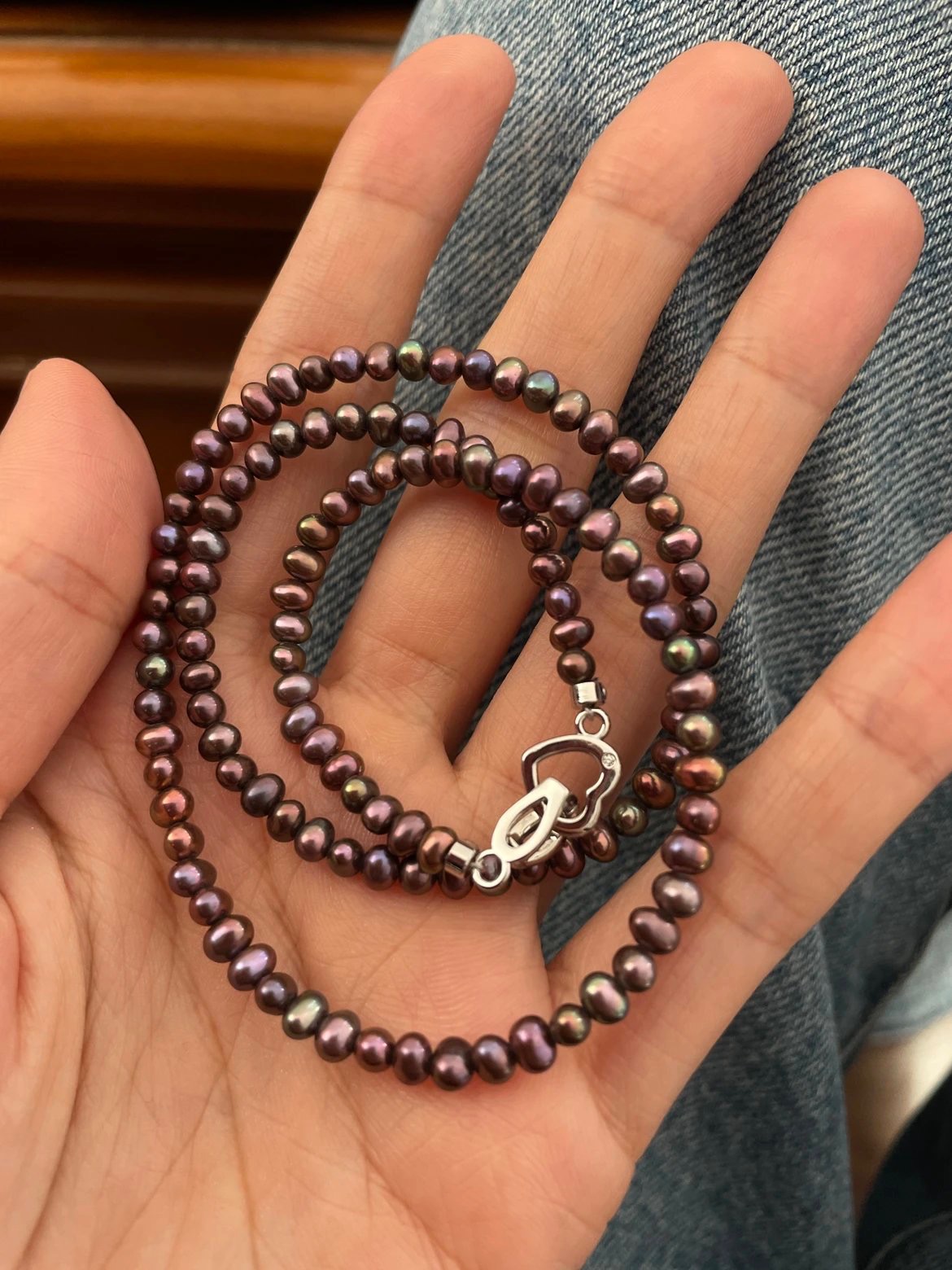 梦幻星座 莫兰迪色系不规则小米珠珍珠项链225