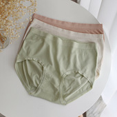 淡雅纯色柔软细腻面料舒适感中腰女士三角内裤 2024新款 简约基础款