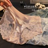 性感纯欲蕾丝花边内裤 轻薄速干透气丝滑无痕中腰微收腹女三角内裤
