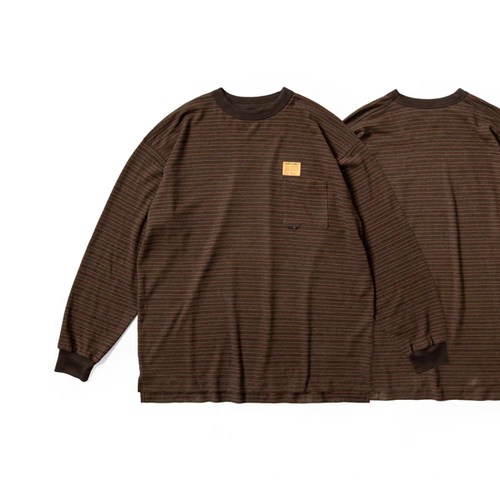 REMOCREVO Hemp Striped L/S TEE汉麻有机棉条纹肌理长袖TEE恤