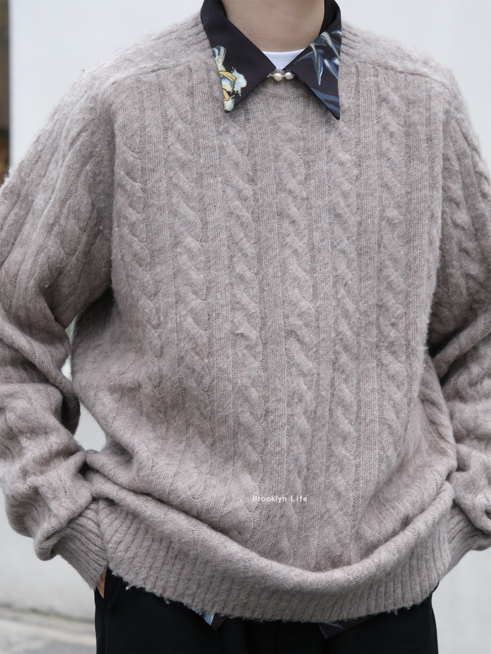 beamsplus22AW羊毛混纺毛衣