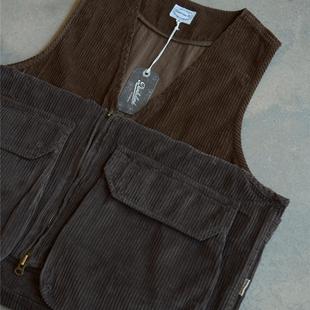 DAMBOLAND 2色选 24AW灯芯绒宽松复古休闲叠穿马甲捕鸟马甲