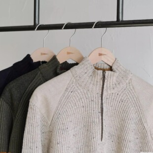 现货 英国peregrine 纯羊毛半拉链半高领拼布保暖针织毛衣上衣 男