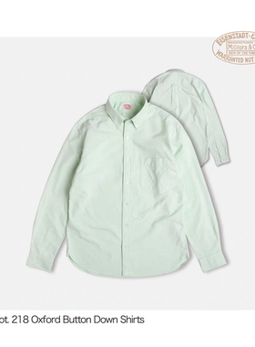 Militora218美式复古ivy水洗牛津纺纽扣领衬衫男长袖休闲衬衣