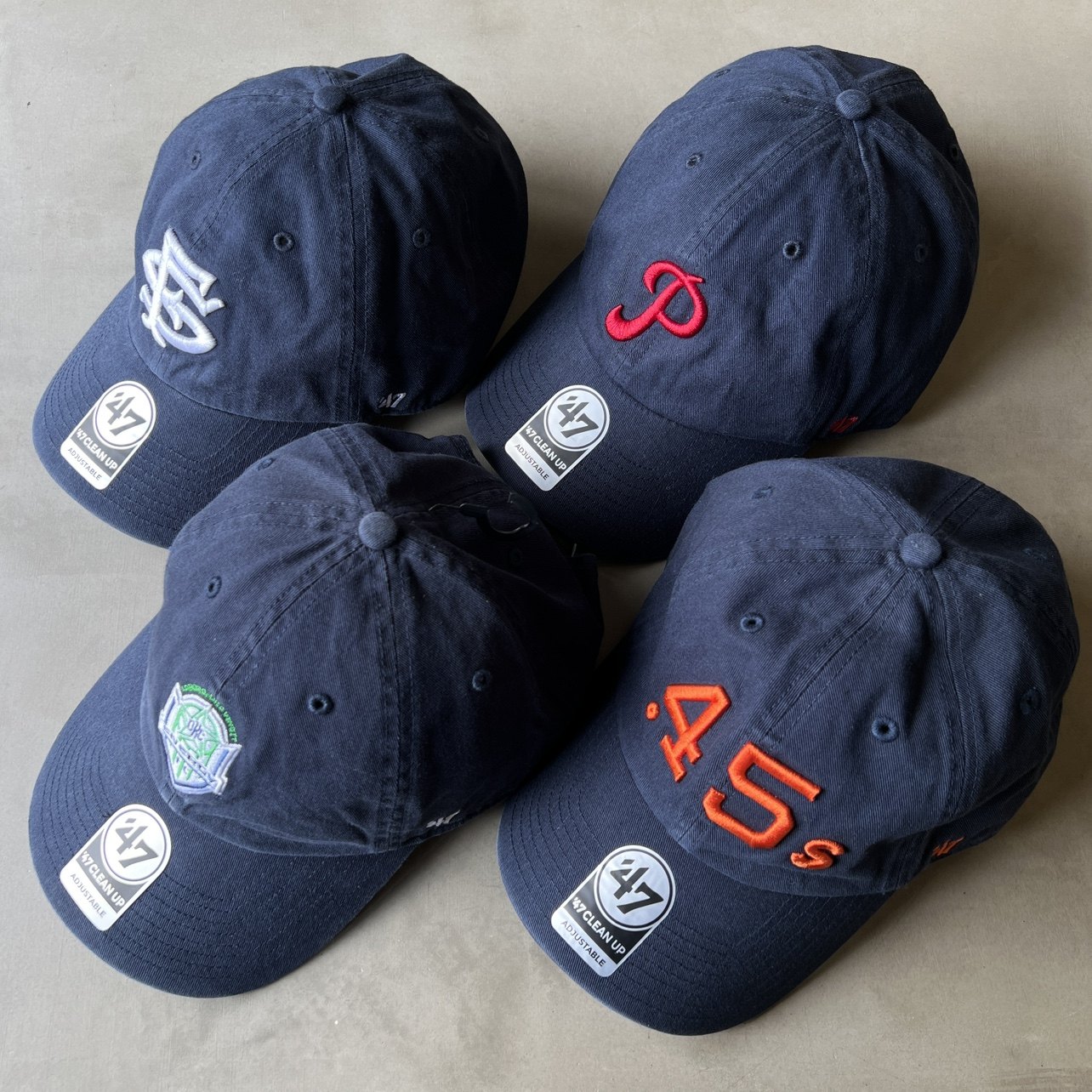 47brand鸭舌帽藏青系刺绣正品