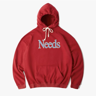 HOODIE抓绒印花带帽卫衣 现货 NEEDS YOUR 四色选 SERVING