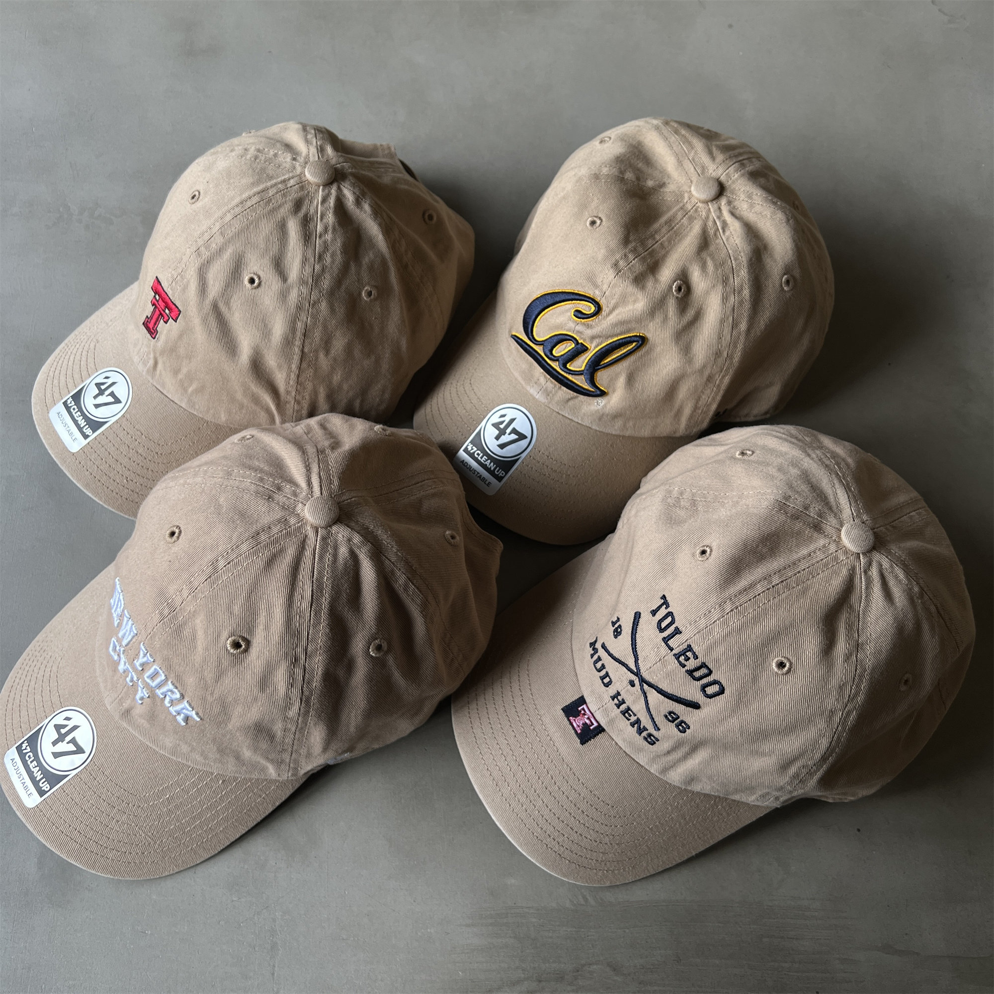 47brand棒球帽卡其系可调节刺绣