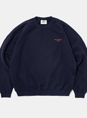 现货 SERVING YOUR NEEDS /NEEDS LOGO CREWNECK 刺绣抓绒卫衣