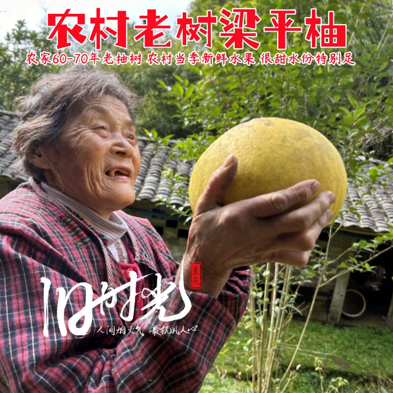 60年老树梁平柚子好甜不酸水份足