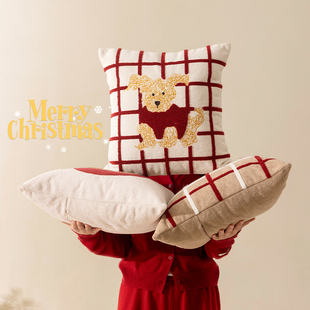 新年抱枕客厅沙发春节马年氛围感装饰布置可爱靠枕可拆洗抱枕套