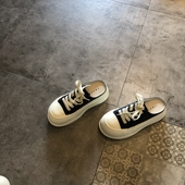 法式 穆勒鞋 复古包头拖鞋 真皮厚底松糕半拖鞋 子 女外穿时尚 2025新款