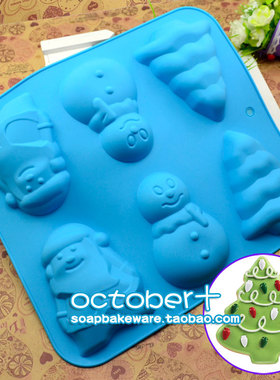 Christmas Man Tree Snowman Mold sopa Silicone Mould手工皂模