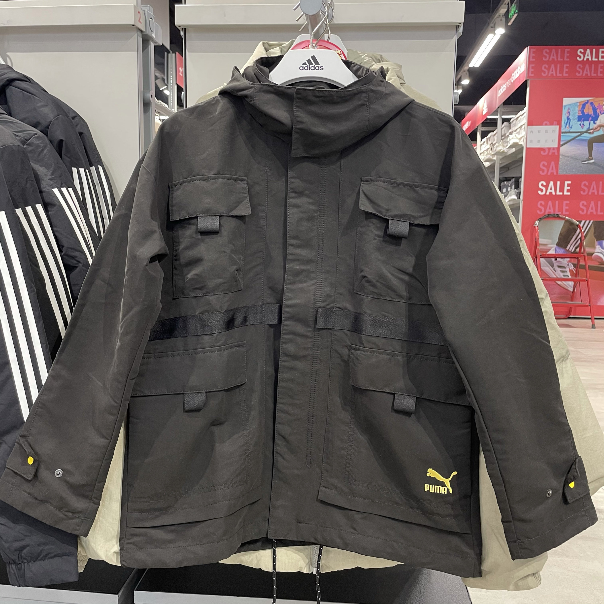Puma彪马男子CSM 联名防风宽松工装连帽休闲外套风衣夹克 598583