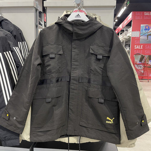 Puma彪马男子CSM 联名防风宽松工装连帽休闲外套风衣夹克 598583