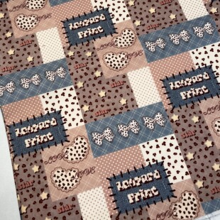 独家版权 豹纹拼布 全棉细帆 手工包 宠物窝 DIY 面料