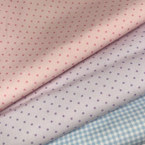 波点格子 全棉8安帆布 手工DIY  面料