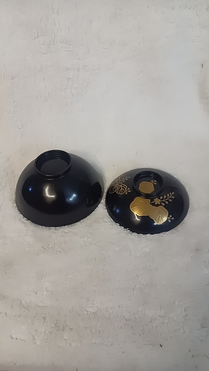 出口日本漆器木胎漆器金莳绘盏型茶碗118x90mm含盖