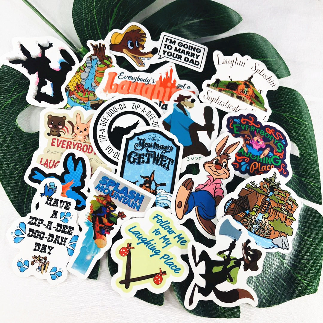 50张儿童乐园飞溅山卡通个性贴纸行李箱手机壳头盔防水汽车贴