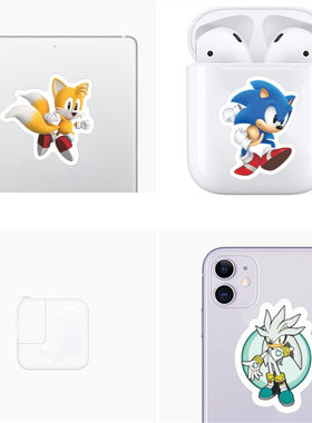 100动漫索尼克Sonic卡通贴纸行李箱ipad手机壳防水汽车Sticker