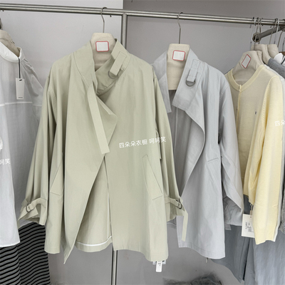 气质立领极简风中长款风衣女25新款高级感韩版宽松外套大衣13503