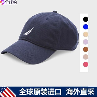 全球购美国Nautica诺帝卡帽子男经典款帆布棉运动遮阳鸭舌棒球帽