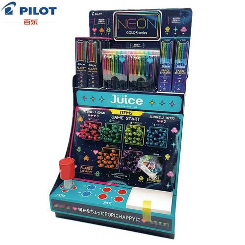 霓虹笔荧光果汁按动色限定中性笔色新色0.5日本Juicemm百乐PILOT
