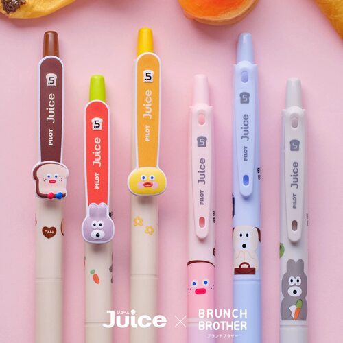 日本PILOT百乐Juice早午餐兄弟联名限定第二弹吐司面包果汁中性笔