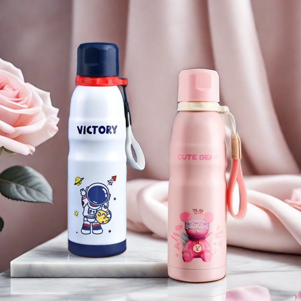 北极行儿童直饮吸管两用保温杯